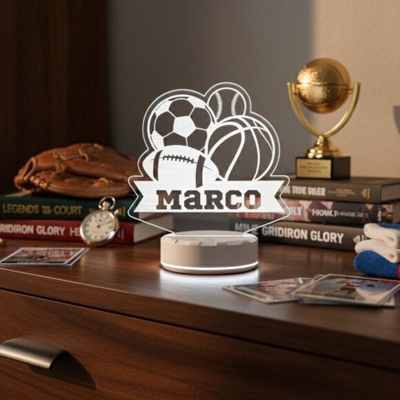 Sports LED Night Light – Personalized Gift Idea - Picture 8 of 8